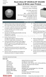 Ricoh Aficio SP 3510DN Produkt-Übersichtsblatt