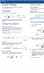 Epson EF11 Quick Setup