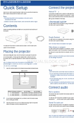 Epson EH-LS650B Quick Setup