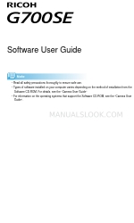 Ricoh G700SE Gebruikershandleiding voor de software