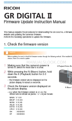 Ricoh GR Digital II Manual de atualização do firmware