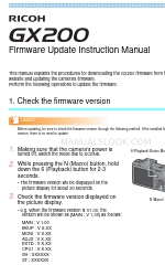 Ricoh GX200 Інструкція з оновлення прошивки