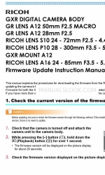 Ricoh GXR Instruction Manual