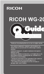 Ricoh WG-20 Quick Manual