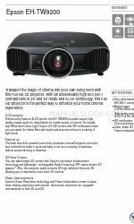 Epson EH-TW9200 Datasheet