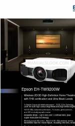 Epson EH-TW9200W Specifications