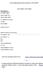 Epson Elp-3000 User Manual