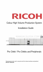 Ricoh Pro C900s Instrukcja instalacji