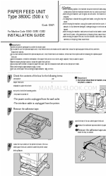 Ricoh 3800C Series Instrukcja instalacji