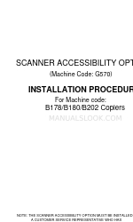 Ricoh B180 Manual de instrucciones de instalación