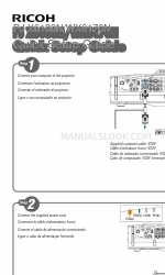 Ricoh PJ WX6170N Manuel d'installation rapide