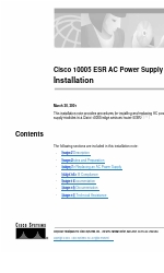 Cisco 10005 Instrukcja instalacji