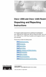 Cisco 12006 series Instrucciones de desembalaje Manual