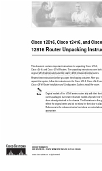 Cisco 12016 Anleitung zum Auspacken Handbuch