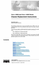 Cisco 12406 series Replacement Instructions Manual