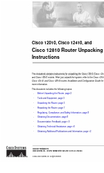 Cisco 12810 series Istruzioni per il disimballaggio Manuale