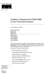 Cisco 1600 series Instalação ou substituição do manual