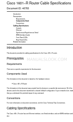 Cisco 1601 - Router - EN Specifications