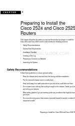 Cisco 2525 Preparing To Install