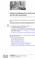 Cisco 2821 Series Installation And Upgrades