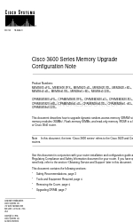 Cisco 3600 Series Configuration Note