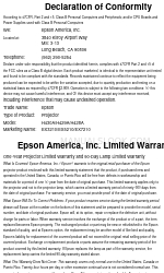 Epson EX3210 Декларация о соответствии