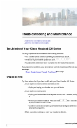 Cisco 500 Series Troubleshooting And Maintenance