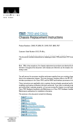 Cisco 7000 and  7507 Chassis CHAS-7507 Replacement Instructions Manual