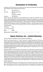 Epson G5000 - PowerLite XGA LCD Projector Декларация о соответствии