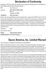 Epson H284A Декларация о соответствии