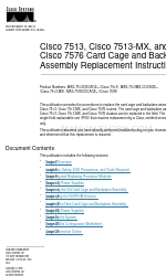 Cisco 7513 Series Replacement Instructions Manual