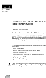 Cisco 7513 Series Replacement Instructions Manual