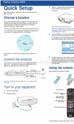 Epson Home Cinema 4000 Configuração rápida