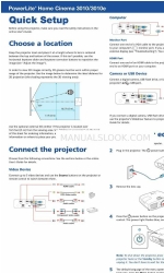 Epson PowerLite  Home Cinema 3010 Szybka konfiguracja
