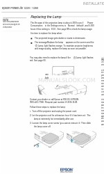 Epson PowerLite 1260 Installation Handbook