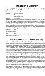 Epson PowerLite 1716 Декларація про відповідність