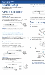 Epson PowerLite 1750 Quick Setup Manual