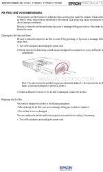 Epson PowerLite 1760W Manual de mantenimiento