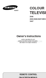 Samsung 29A7 Owner's Instructions Manual