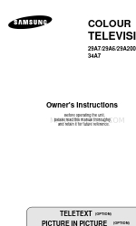 Samsung 29A7 Owner's Instructions Manual