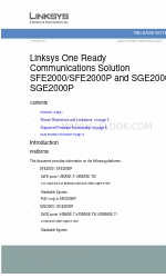 Cisco Linksys SGE2000P Примітка до випуску