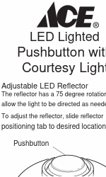 Ace LED Lighted Pushbutton with Courtesy Light 598-1226-01 Instrukcja obsługi