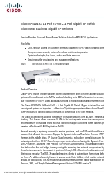 Cisco SPS224G4 Технічний паспорт