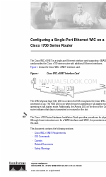 Cisco WIC-1ENET - 1700 Access Routers 1port10bt Enet Wan Interface(man 구성 매뉴얼