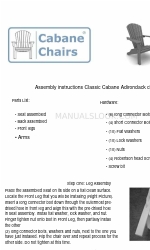 Cabane Classic Adirondack Instrucciones de montaje