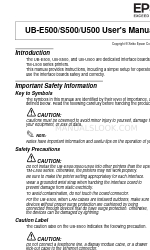 Epson UB-E500 User Manual