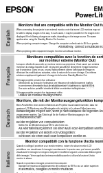 Epson V11H068920 Ergänzendes Handbuch