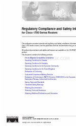 Cisco 1700 series Regulatory Compliance And Safety Information Manual