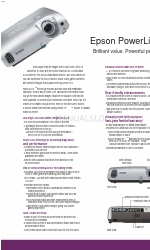 Epson V11H179020 - PowerLite S3 SVGA LCD Projector Specifications