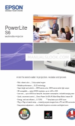 Epson V11H283220 - PowerLite S6+ SVGA LCD Projector 사양